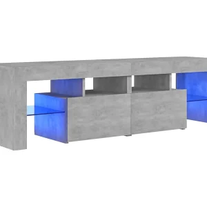 Hayo Tv-meubel met LED-verlichting 140×36,5×40 cm betongrijs Hayo Tv-meubel met LED-verlichting 140×36,5×40 cm betongrijs