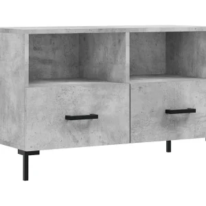 Hirlen  Tv-meubel 80x36x50 cm bewerkt hout betongrijs