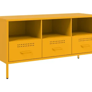 Gryln Tv-meubel 100,5x39x50,5 cm staal mosterdgeel Gryln Tv-meubel 100,5x39x50,5 cm staal mosterdgeel