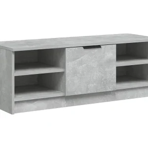 Hilrik  Tv-meubel 102×35,5×36,5 cm bewerkt hout betongrijs