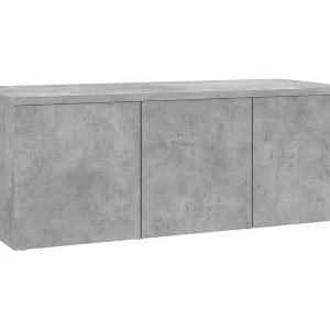Hetty  Tv-meubel 80x34x30 cm bewerkt hout betongrijs