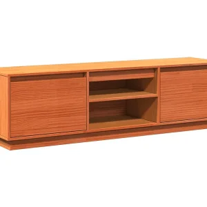 Gunes  Tv-meubel 140x35x40 cm massief grenenhout wasbruin