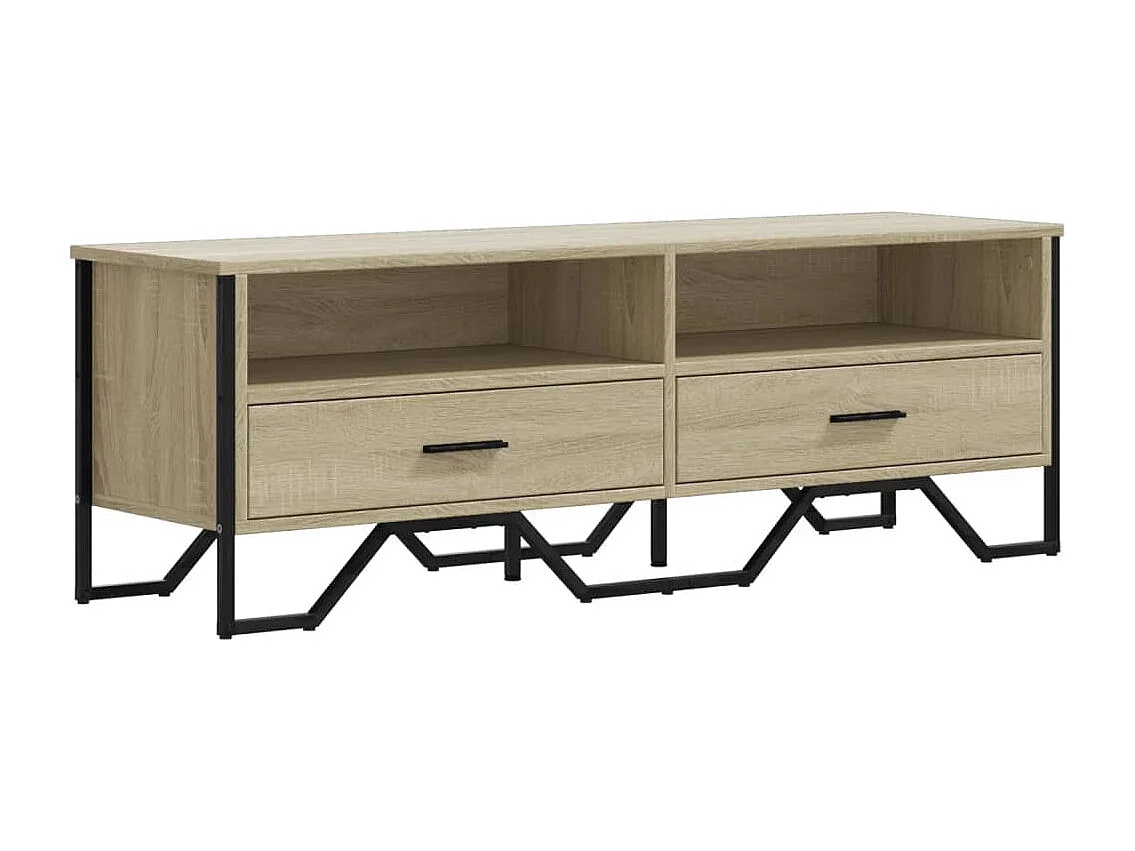 Henri-Jean Tv-meubel 122x34x41 cm bewerkt hout sonoma eikenkleurig