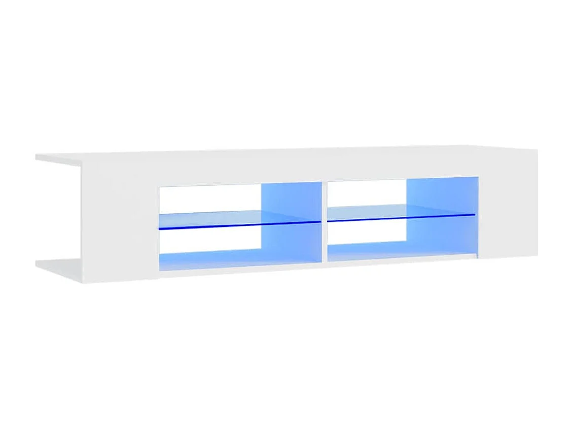 Henryetta Tv-meubel met LED-verlichting 135x39x30 cm wit