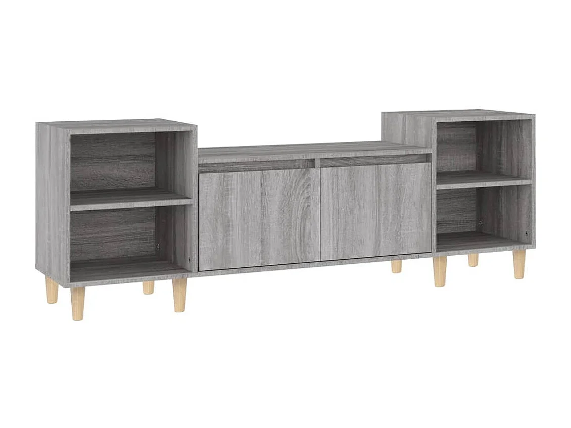 Grylis Tv-meubel 160x35x55 cm bewerkt hout grijs sonoma eikenkleurig