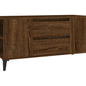 Hermiston Tv-meubel 102×44,5×50 cm bewerkt hout bruin eikenkleur Hermiston Tv-meubel 102×44,5×50 cm bewerkt hout bruin eikenkleur