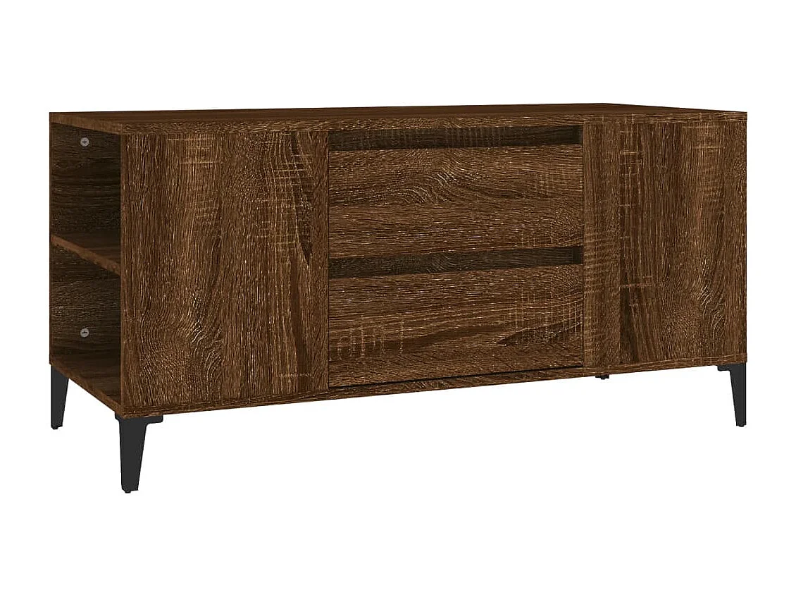 Hermiston Tv-meubel 102x44,5x50 cm bewerkt hout bruin eikenkleur
