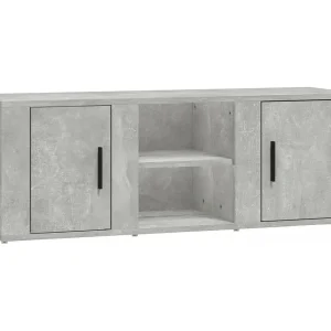 Hidran  Tv-meubel 100×31,5×35 cm bewerkt hout betongrijs