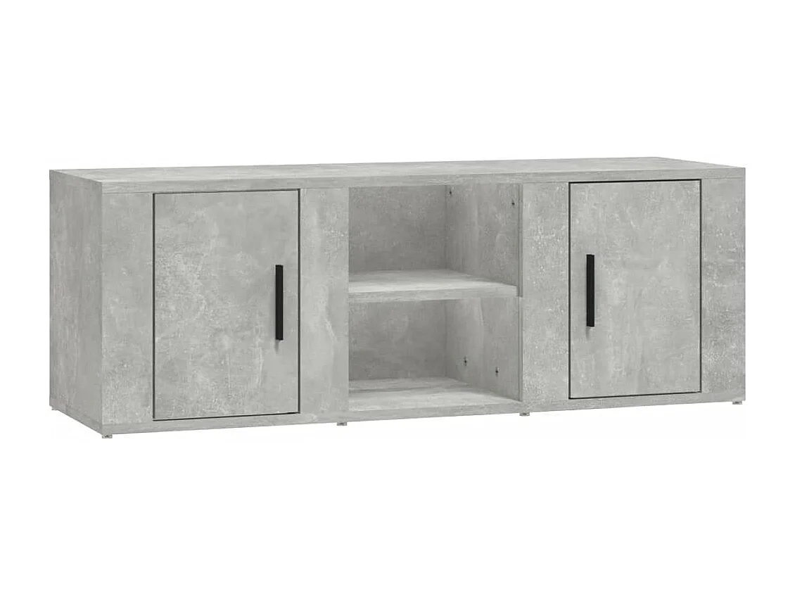 Hidran Tv-meubel 100x31,5x35 cm bewerkt hout betongrijs
