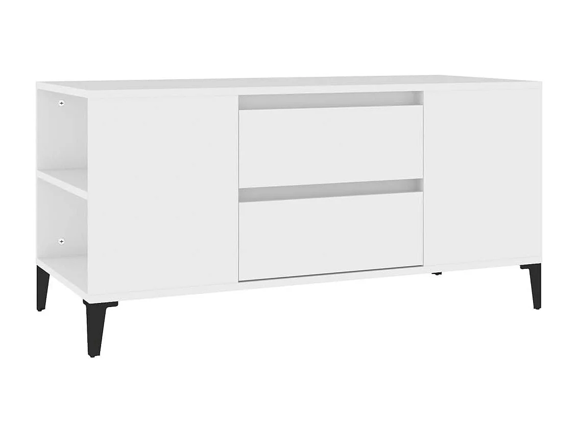 Hermiston Tv-meubel 102x44,5x50 cm bewerkt hout wit