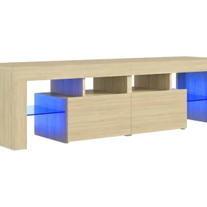 Hayo Tv-meubel LED-verlichting 140×36,5×40 cm sonoma eikenkleurig Hayo Tv-meubel LED-verlichting 140×36,5×40 cm sonoma eikenkleurig