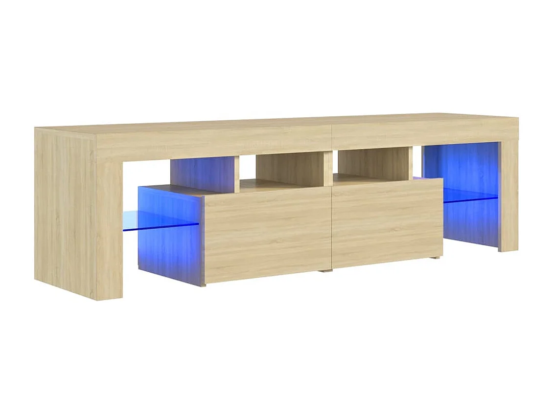 Hayo Tv-meubel LED-verlichting 140x36,5x40 cm sonoma eikenkleurig