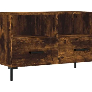 Hirlen  Tv-meubel 80x36x50 cm bewerkt hout gerookt eikenkleurig