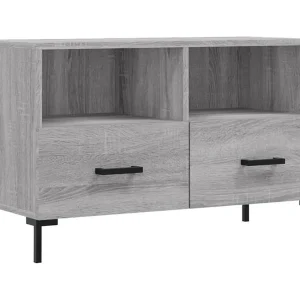 Hirlen  Tv-meubel 80x36x50 cm bewerkt hout grijs sonoma eikenkleurig
