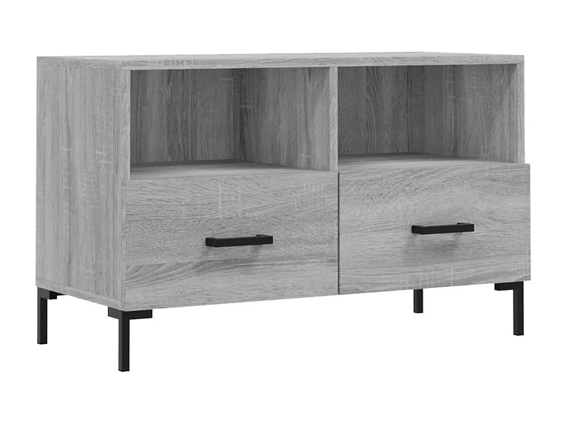 Hirlen Tv-meubel 80x36x50 cm bewerkt hout grijs sonoma eikenkleurig