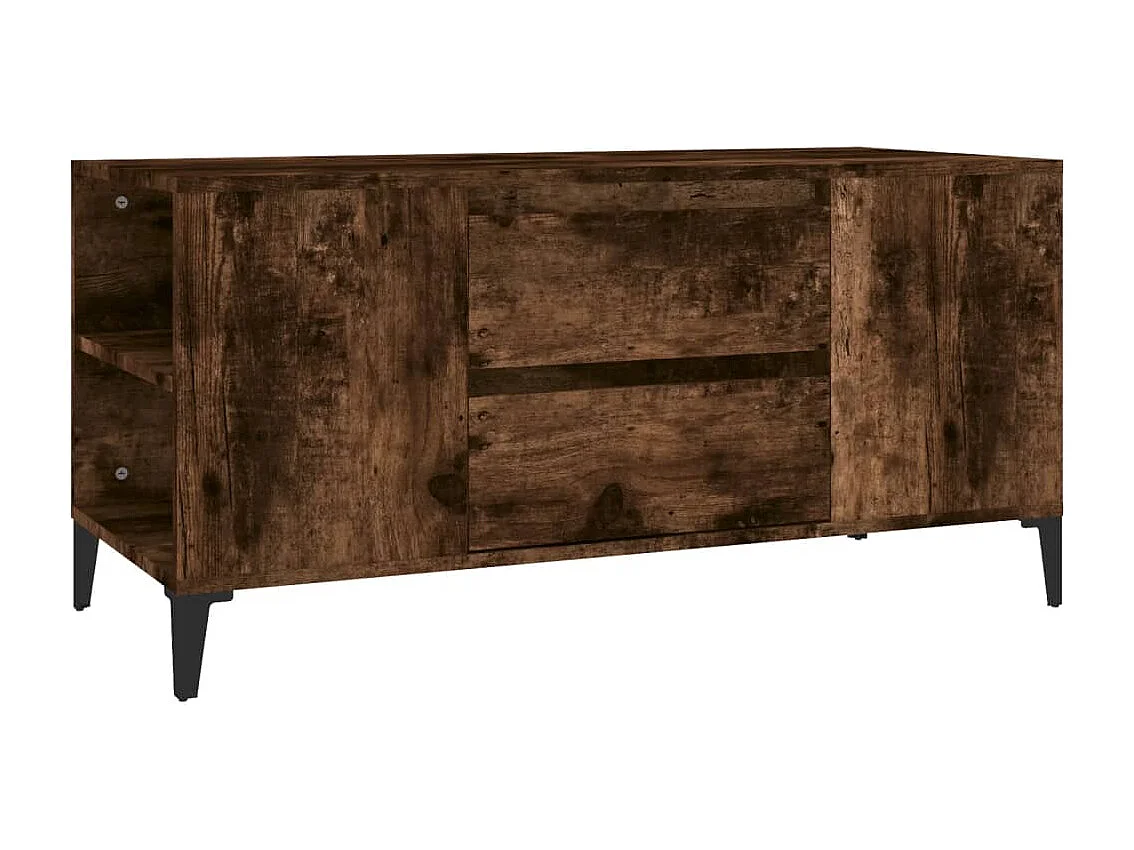 Hermiston Tv-meubel 102x44,5x50 cm bewerkt hout gerookt eikenkleurig