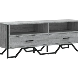 Henri-Jean Tv-meubel 122x34x41 cm bewerkt hout grijs sonoma eikenkleurig Henri-Jean Tv-meubel 122x34x41 cm bewerkt hout grijs sonoma eikenkleurig