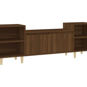Grylis Tv-meubel 160x35x55 cm bewerkt hout bruin eikenkleur Grylis Tv-meubel 160x35x55 cm bewerkt hout bruin eikenkleur
