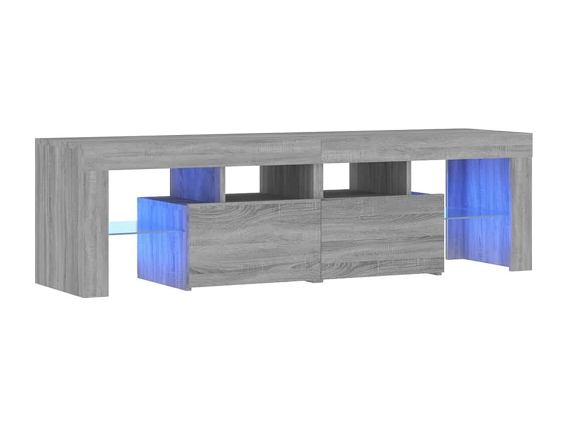 Hayo Tv-meubel met LED-verlichting 140x36,5x40 cm grijs sonoma eiken
