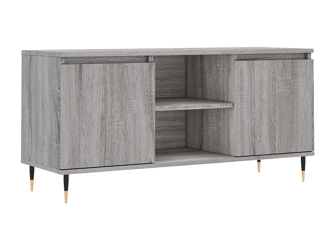 Grylor Tv-meubel 104x35x50 cm bewerkt hout grijs sonoma eikenkleurig