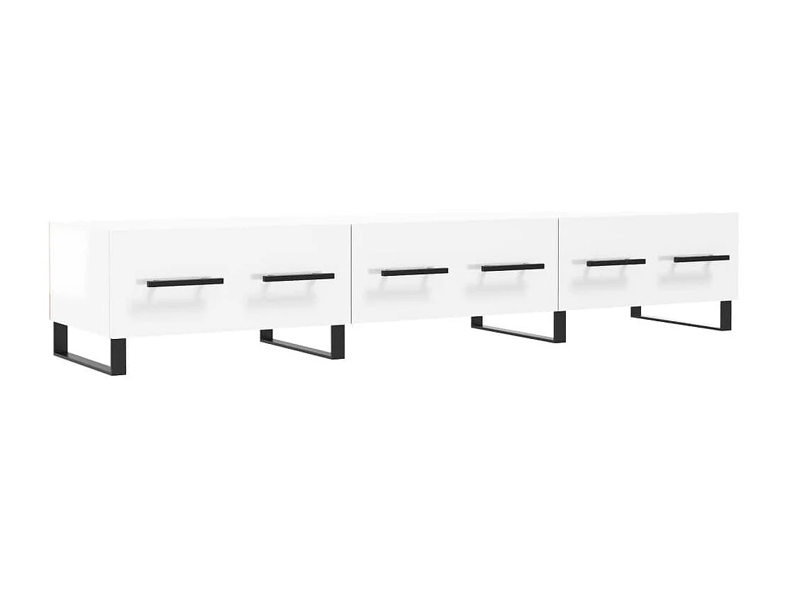 Hermitage Tv-meubel 150x36x30 cm bewerkt hout hoogglans wit