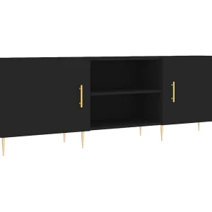Hermanni Tv-meubel 150x30x50 cm bewerkt hout zwart Hermanni Tv-meubel 150x30x50 cm bewerkt hout zwart