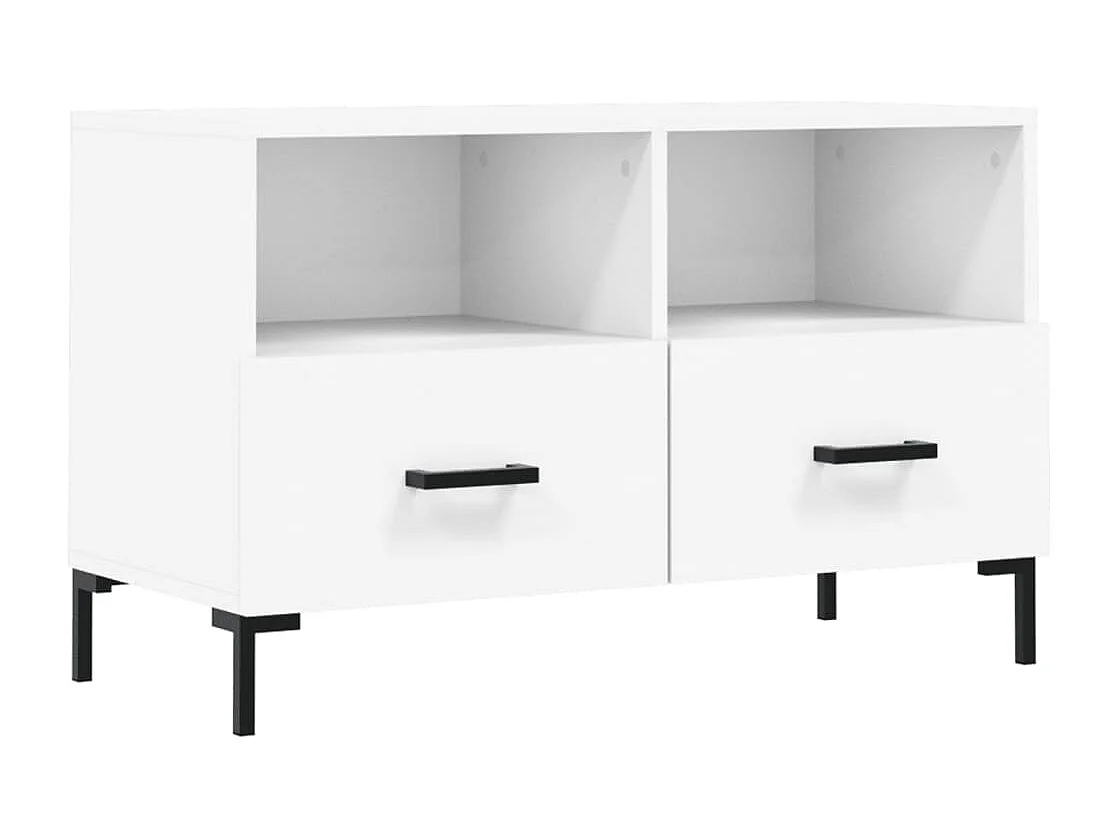 Hirlen Tv-meubel 80x36x50 cm bewerkt hout wit