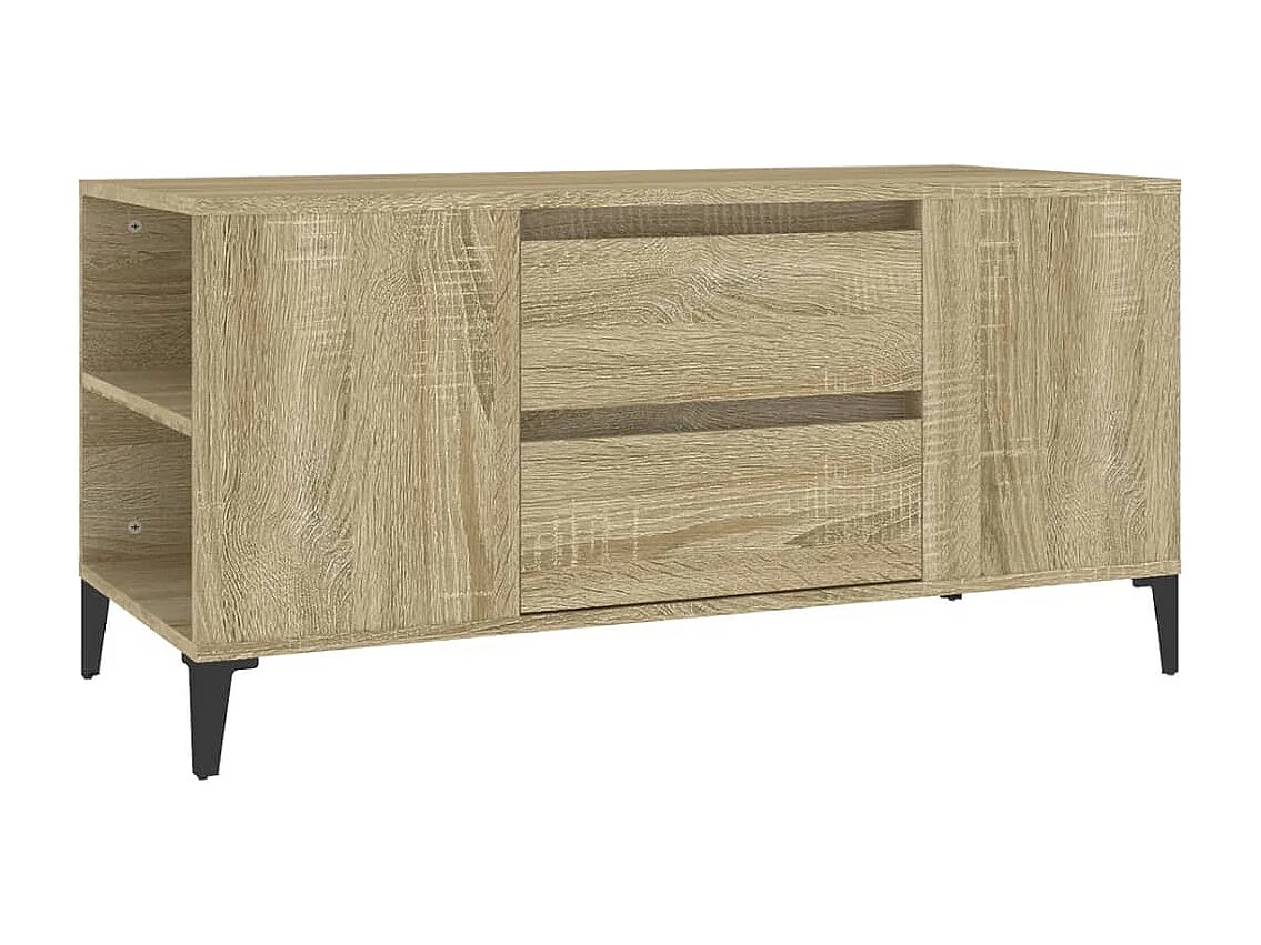 Hermiston Tv-meubel 102x44,5x50 cm bewerkt hout sonoma eikenkleurig
