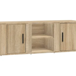 Hidran  Tv-meubel 100×31,5×35 cm bewerkt hout sonoma eikenkleurig