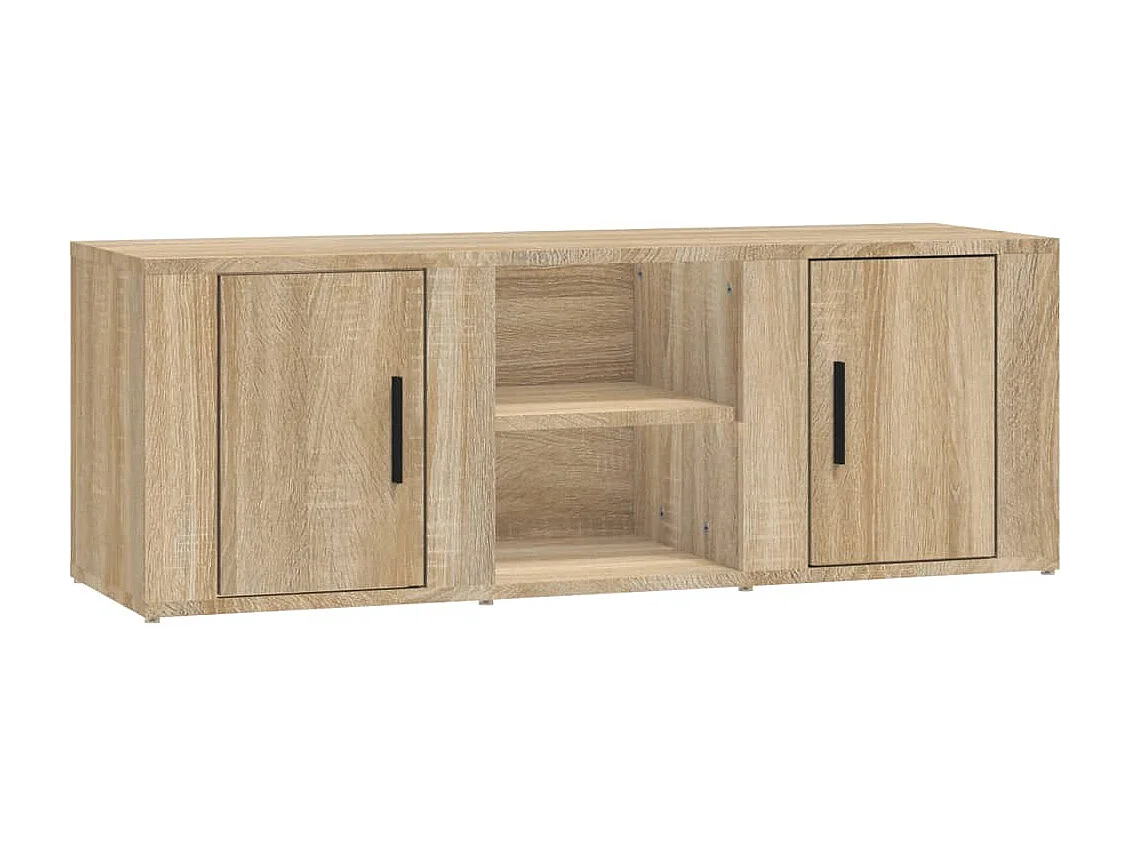 Hidran Tv-meubel 100x31,5x35 cm bewerkt hout sonoma eikenkleurig