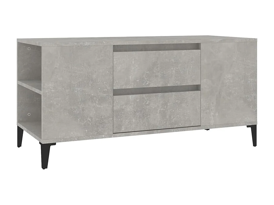 Hermiston Tv-meubel 102x44,5x50 cm bewerkt hout betongrijs