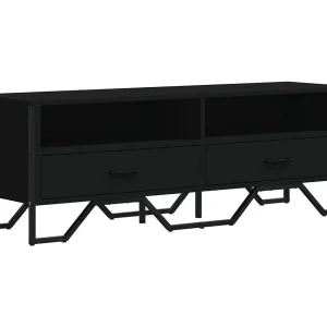 Henri-Jean Tv-meubel 122x34x41 cm bewerkt hout zwart Henri-Jean Tv-meubel 122x34x41 cm bewerkt hout zwart