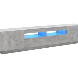 Havva Tv-meubel met LED-verlichting 200x35x40 cm betongrijs Havva Tv-meubel met LED-verlichting 200x35x40 cm betongrijs