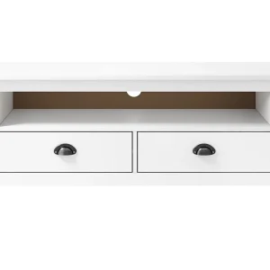 Heidi Tv-meubel ll 110x40x47 cm massief grenenhout wit Heidi Tv-meubel ll 110x40x47 cm massief grenenhout wit