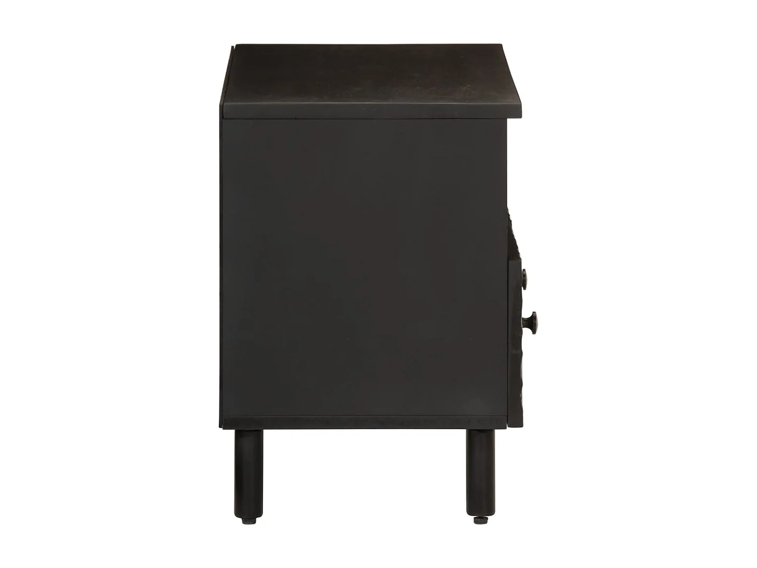 Gudven Tv-meubel 70x33x46 cm massief mangohout zwart