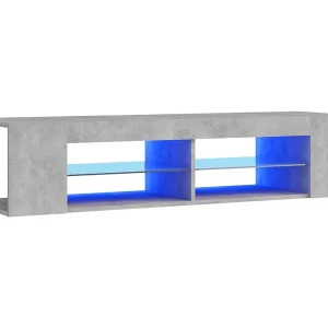 Henryetta Tv-meubel met LED-verlichting 135x39x30 cm betongrijs Henryetta Tv-meubel met LED-verlichting 135x39x30 cm betongrijs