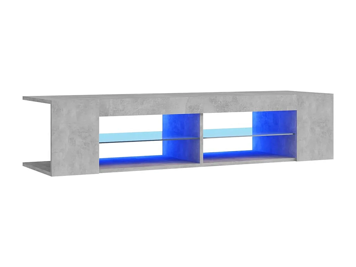 Henryetta Tv-meubel met LED-verlichting 135x39x30 cm betongrijs