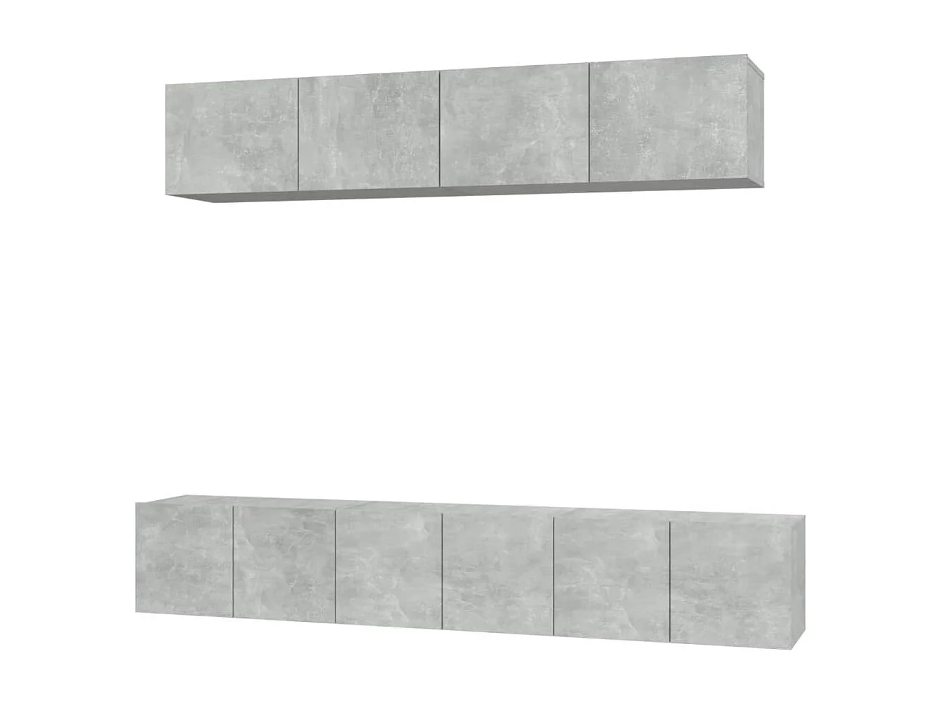 Henriëtte 5-delige Tv-meubelset bewerkt hout betongrijs