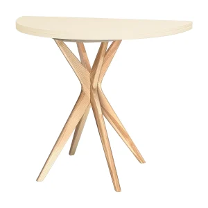Halfronde uitschuifbare eettafel 100 cm Jubi Krijtwit Halfronde uitschuifbare eettafel 100 cm Jubi Krijtwit