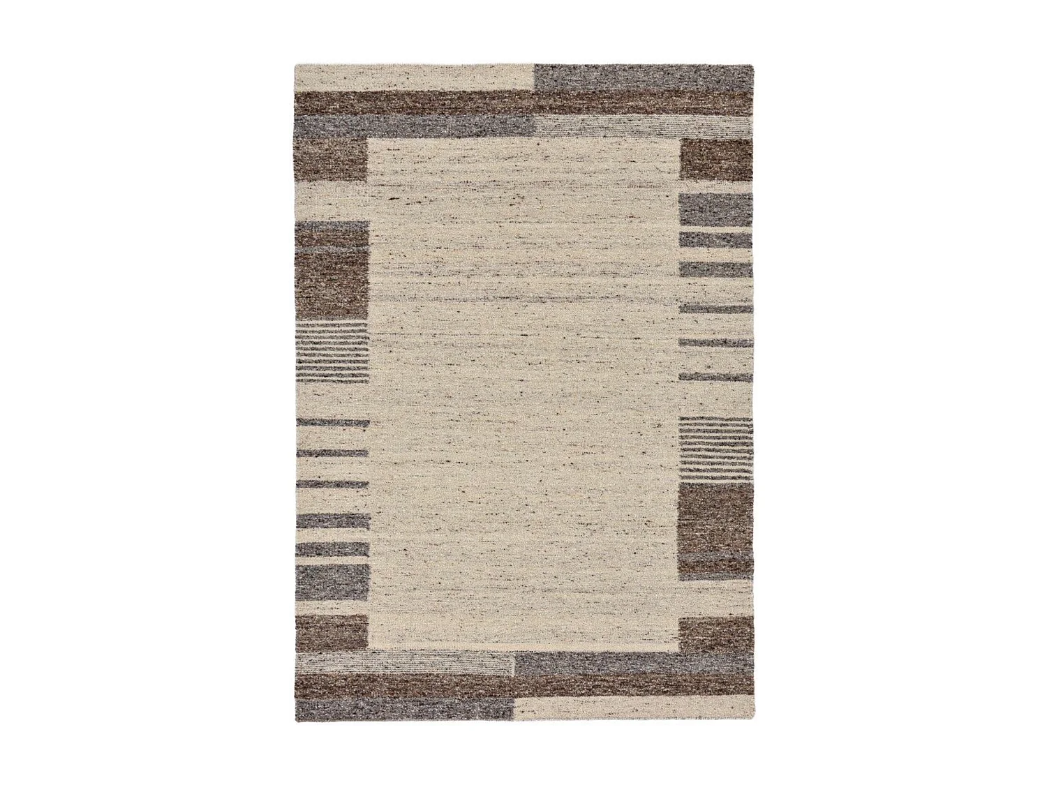 Handgeweven wollen tapijt 250x350 cm beige multi Ehrwald