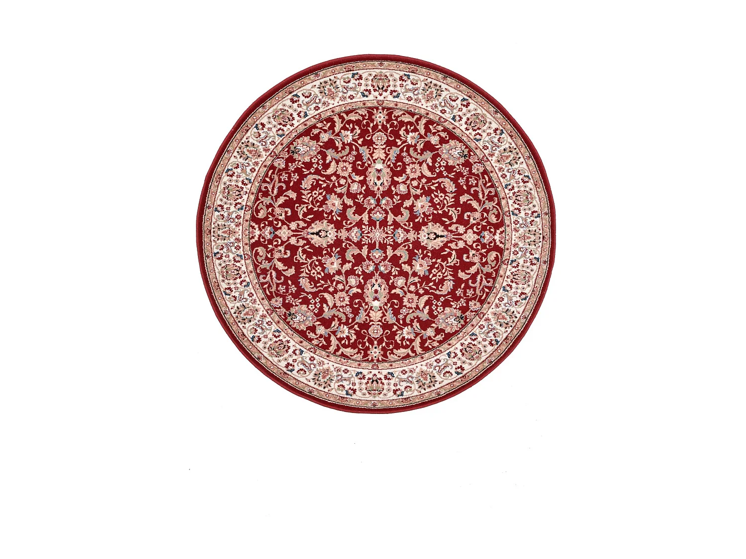 Geweven oosters tapijt met rand 133x133 cm rood Dolna