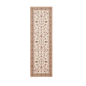 Geweven oosters tapijt met rand 80×250 cm beige Dolna