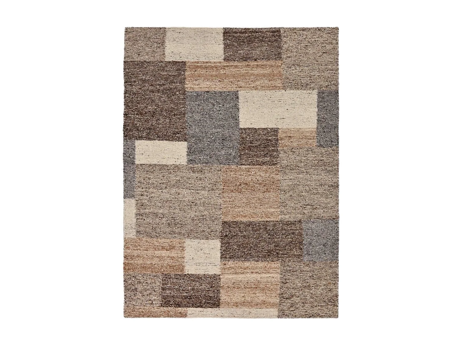 Handgeweven wollen tapijt 60x90 cm beige multi Ehrwald