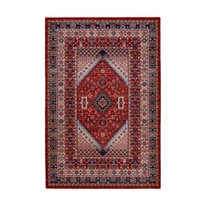 Geweven oosters tapijt van wol 160×230 cm rood multi Saharna Geweven oosters tapijt van wol 160×230 cm rood multi Saharna