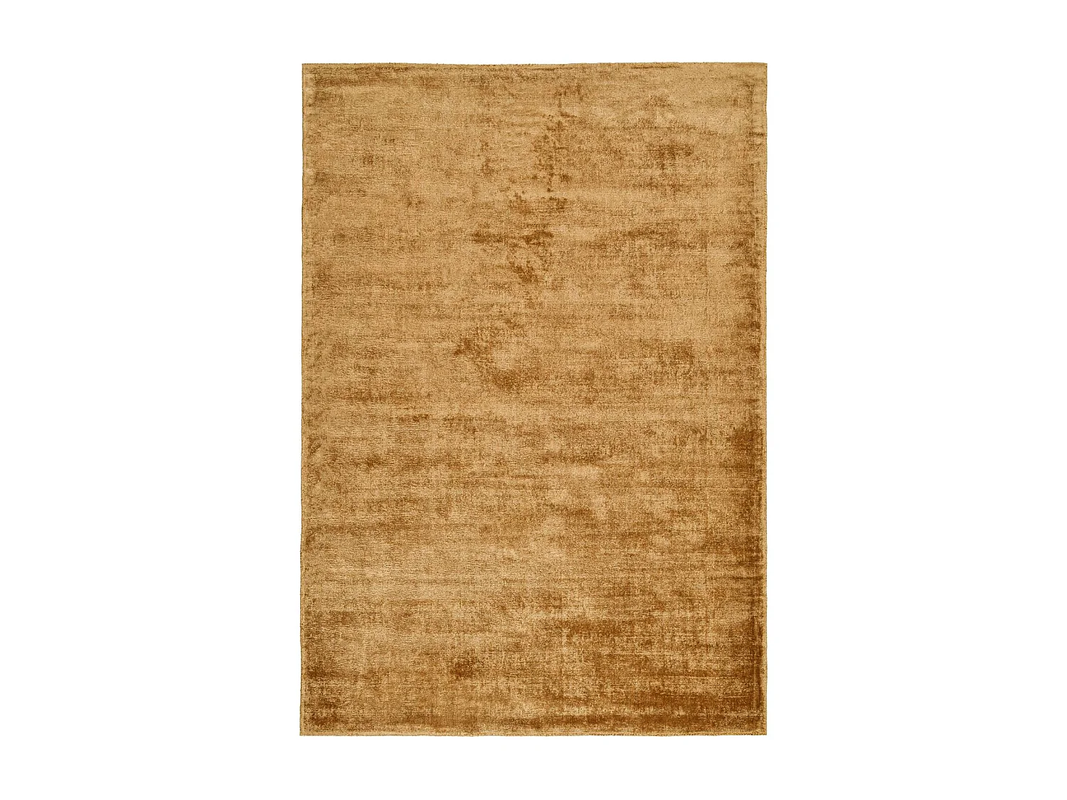 Handgeweven viscose tapijt 85x155 cm oker Shine