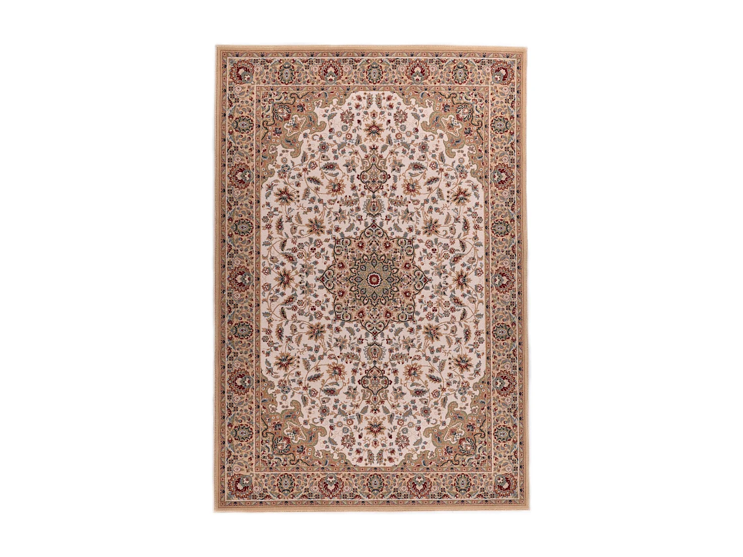 Geweven oosters tapijt met rand 80x150 cm beige Dolna