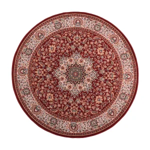 Geweven oosters tapijt met rand 133×133 cm rood Dolna Geweven oosters tapijt met rand 133×133 cm rood Dolna