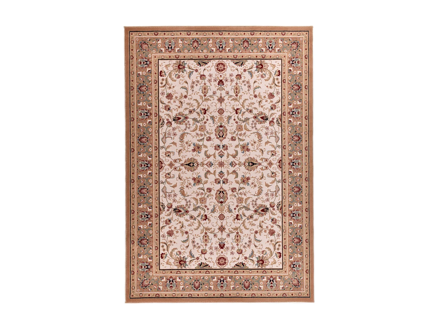 Geweven oosters tapijt met rand 200x300 cm beige Dolna