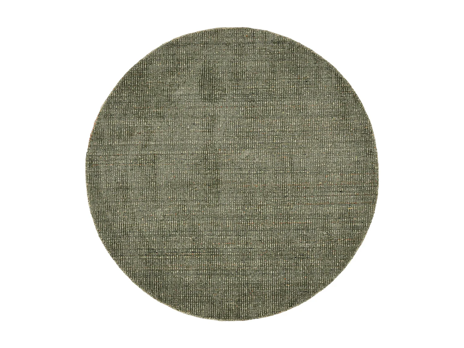 Gestreepte UNI-tapijt van viscose en wol 120x120 cm groen Venus
