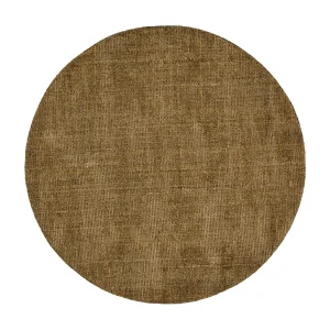 Gestreepte UNI-tapijt van viscose en wol 150×150 cm goud Venus
